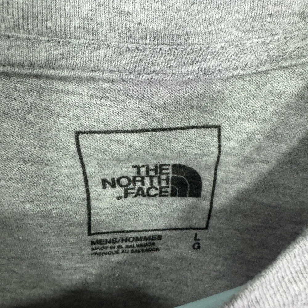 The North Face Shirt Mens Large Gray Big Logo Graphic T-Shirt Outdoor Casual